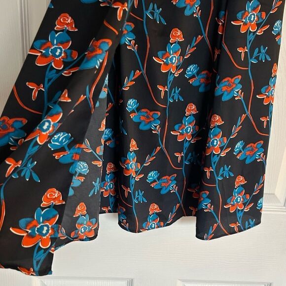 Thakoon Collective Black Sleeveless Floral Print Midi Shift Dress - Picture 4 of 12